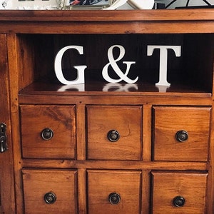 Paquete de 3 letras de madera independientes, letras grandes de 13 cm, seleccione sus propias letras, oferta de paquete múltiple de tres letras