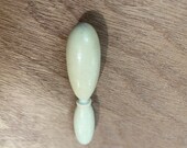 Vintage White Wood Glove Darner and Needle Case for Mending Gloves
