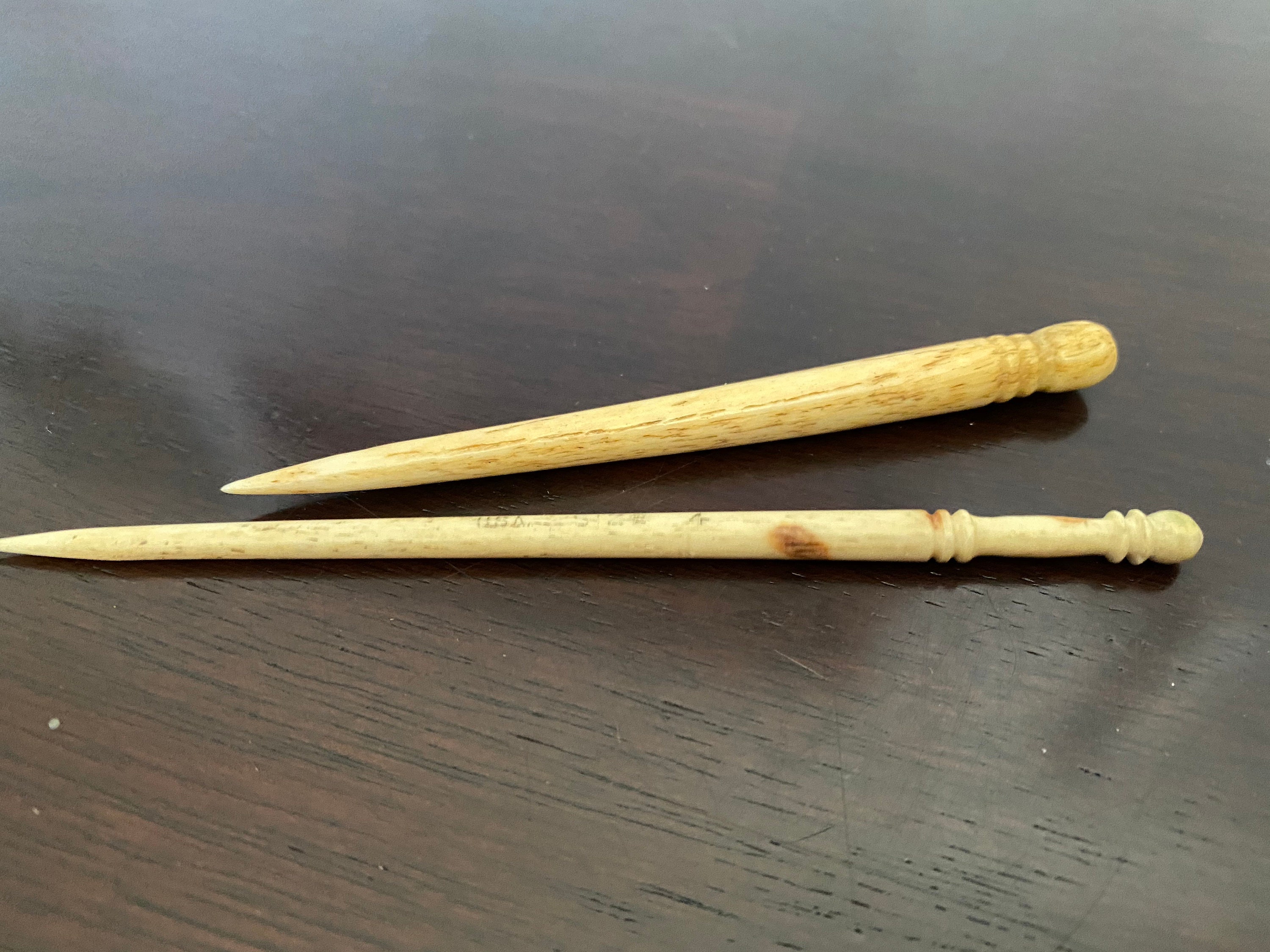 Antique Bone Awls for Sewing and Lacemaking Susan Bates Size Etsy
