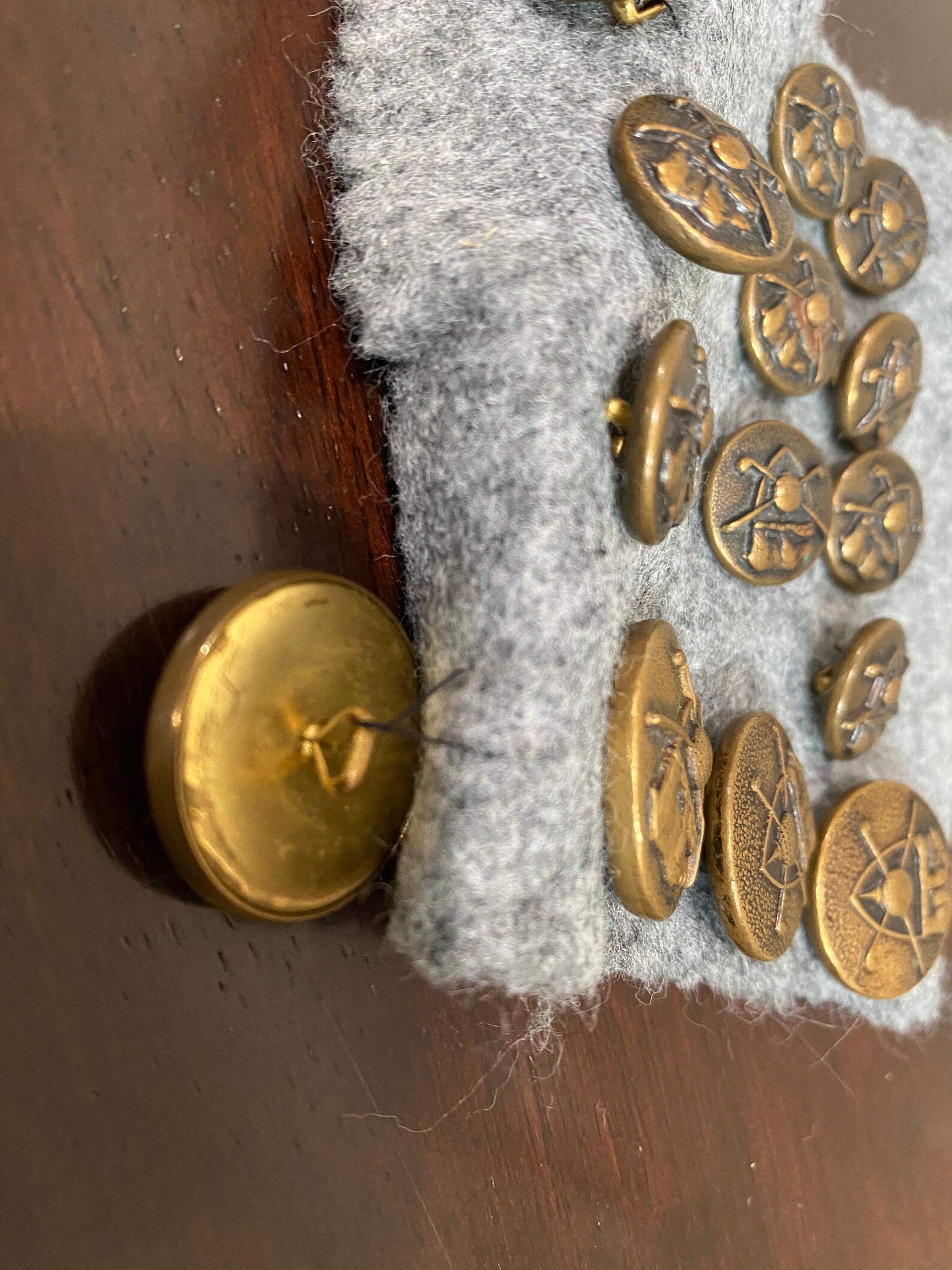 Beautiful Vintage Brass Buttons Grizzly Bear Standing on a Etsy