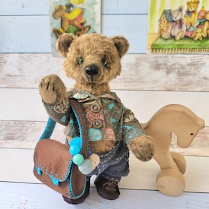 OOAK custom handmade teddy bear plush toy - personalized keepsake stuffed animal doll