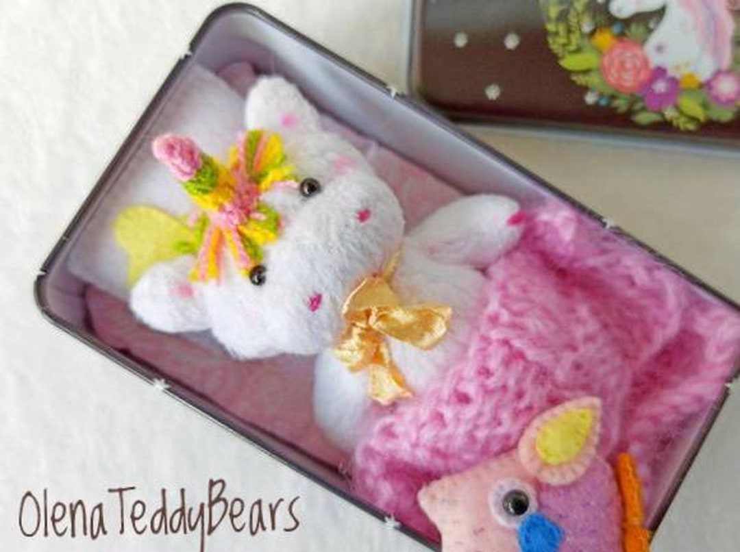 Plush Toy Unicorn Plush Plush Toy in Box Mini Plush Animal Etsy