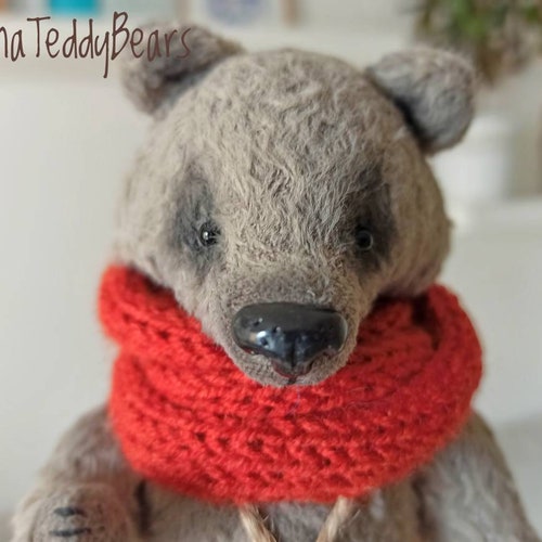 Collectible teddy, stuffed bear, ooak interior animal, teddy shops bear gift, artist teddy bear