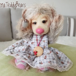 Handmade Mohair Teddy Bear: Collectible Artist Bear, 17.4&quot;