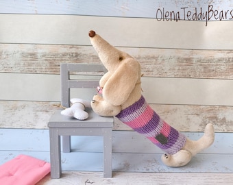 Handmade Dachshund Plush Toy, Stuffed Dog Gift, Small Wiener Dog Plushie, Puppy Keepsake, Dog Lover Gift