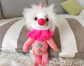 Clown doll, plush stuffed toy, rag doll, gift for kids, plushie clown