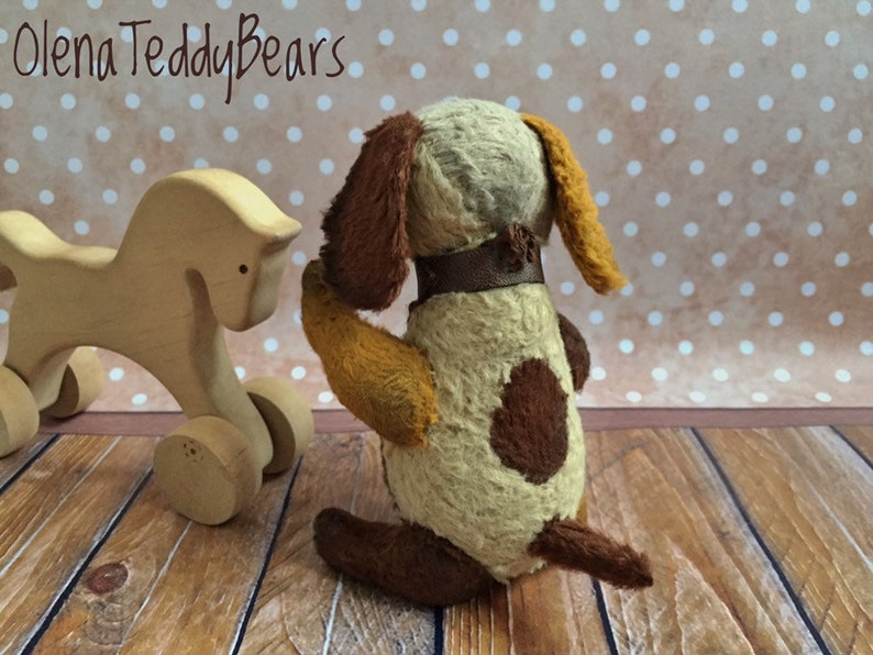 collectible vintage style interior toy artist bears handmade OOAK teddy gift animals teddy toys stuffed teddy toy Dog miniature