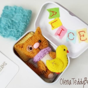 Mini Felt Cat Toy: Matchbox Travel Playset