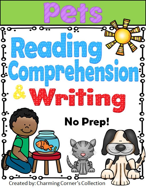 Reading Comprehension and Writing Pets Etsy Canada