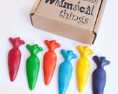 Easter Crayons - Set of 6 Carrot Crayons - Easter Crayons - Easter Kids Gift - Easter Basket - Shaped Crayons - Easter Bucket - Kids Easter