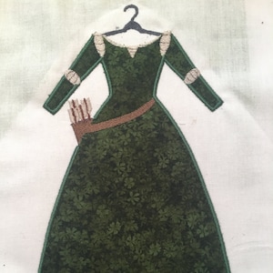 Merida Dress MACHINE Applique Pattern - Inspired by Brave