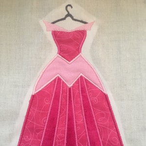 Princess Aurora Dress MACHINE Applique Pattern - Inspired by Sleeping Beauty