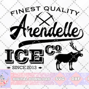 Frozen Inspired Arendelle Ice Company SVG PNG DXF Cut File Shirt