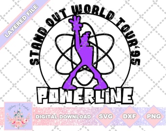 Goofy Film Powerline inspiriert World Tour SVG PNG DXF geschnitten Datei Shirt