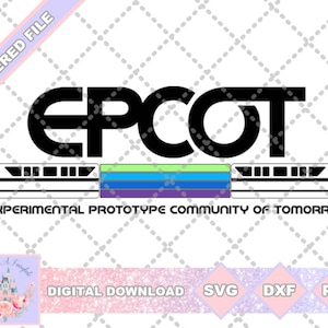 Magisk temapark Retro Monorail Epcott SVG PNG DXF Klippfil T-shirtbild