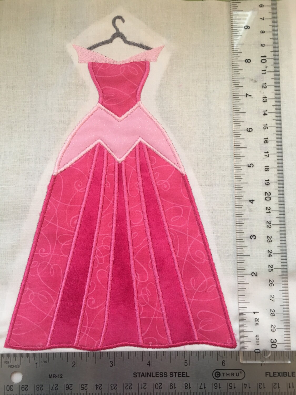 princess aurora dress pattern Princess Aurora Dress MACHINE Applique Pattern