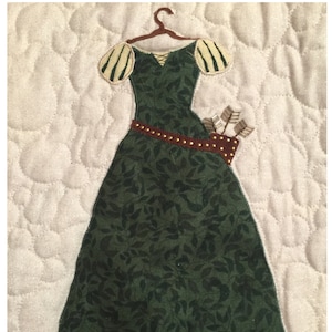 Princess Merida Dress Applique Pattern - Inspired by Brave
