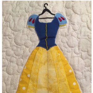 Princess Snow White Dress Applique Pattern - Inspired by Snow White and the Seven Dwarfs