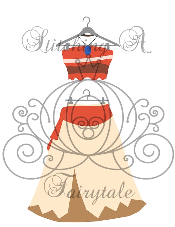 Download Disney Princess Moana Inspired Dress Svg Png Cut File Shirt Etsy