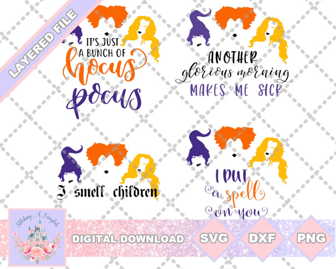 Hocus Pocus Halloween Bundle SVG PNG DXF Cut File Shirt - Etsy