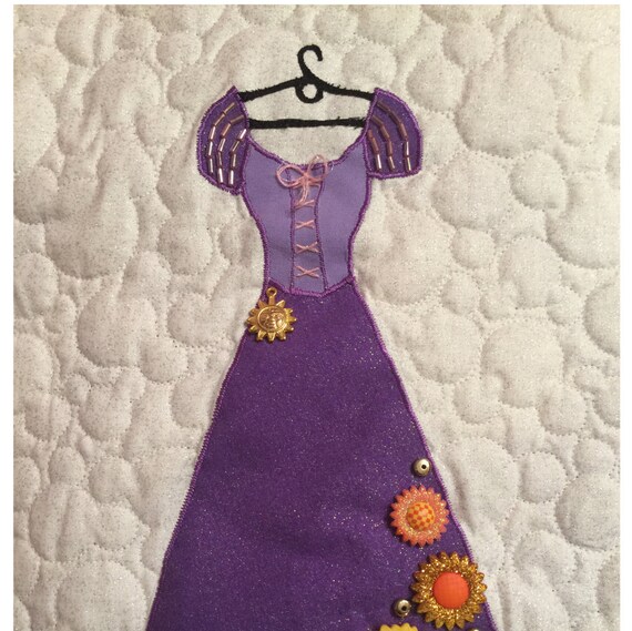 Disney Princess Rapunzel Dress Applique Pattern Inspired by Etsy