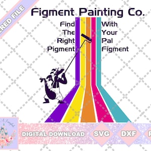 Magical Theme Park EPCOTT Inspired Figment Painting Co SVG PNG dxf Cut File Shirt