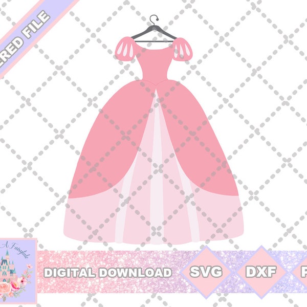 Princess Little Mermaid Inspired Ariel Dress SVG PNG DXF Cut File Shirt - Instant Download