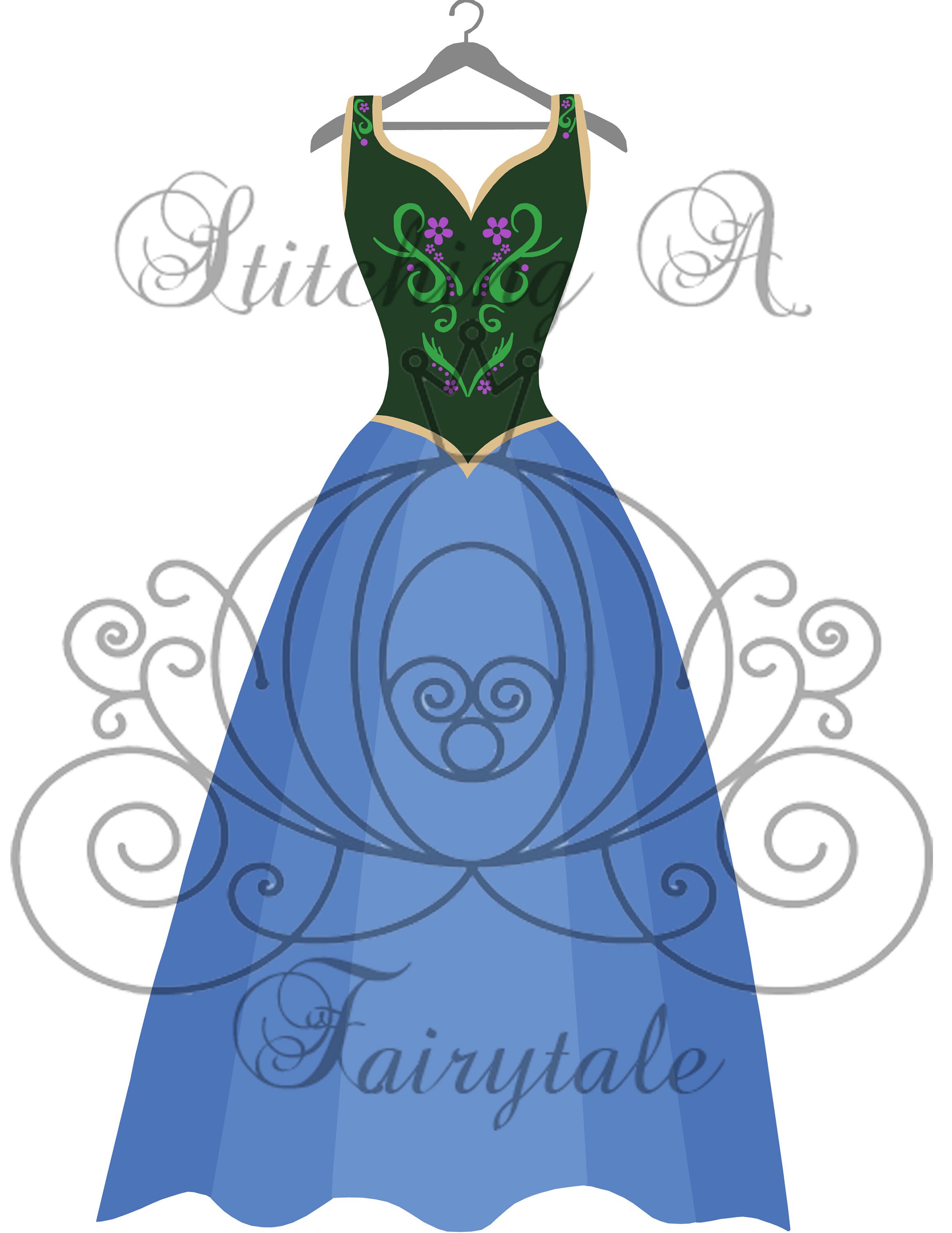 Download Disney Princess Frozen Inspired Anna Dress Svg Png Cut File Etsy