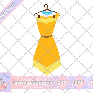 Princess Pocahontas Inspired Dress SVG PNG DXF Cut File Shirt - Instant Download