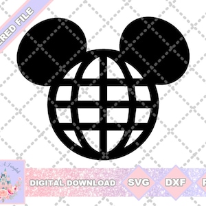 Mickey Globe EPCOT SVG PNG dxf Cut File Shirt