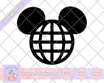 Mickey Globe EPCOT SVG PNG dxf geschnitten Datei Shirt