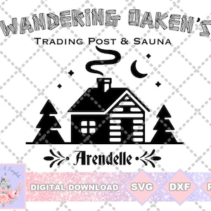 Frozen Inspired Wandering Oaken&#39;s Trading Post & Sauna Alternate Version SVG PNG DXF Cut File Shirt
