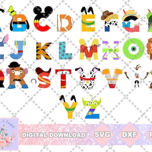 Diseñado a mano hombres niños niño niño pequeño príncipe letras del alfabeto SVG PNG archivo de corte