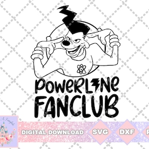 Goofy Movie Powerline Inspired Fanclub SVG PNG DXF Cut File Shirt
