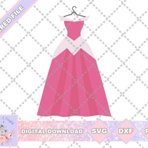Princess Sleeping Beauty Inspired Aurora Dress SVG PNG DXF Cut File Shirt - Instant Download
