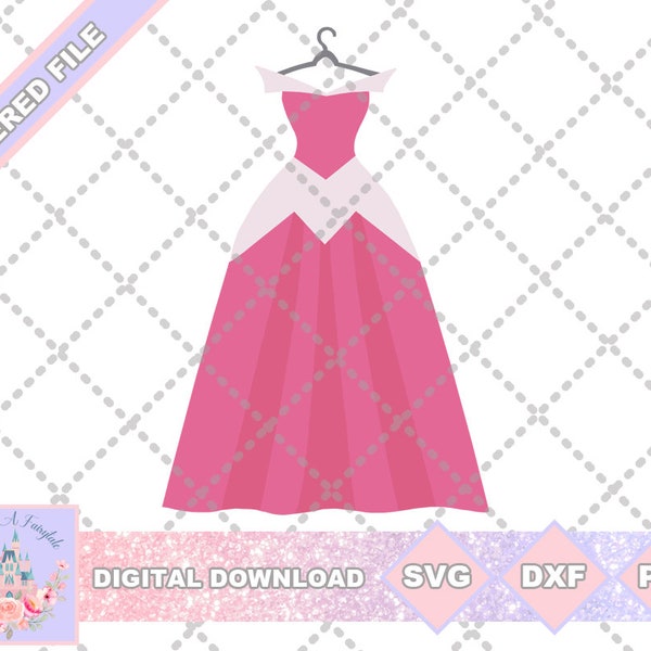 Princess Sleeping Beauty Inspired Aurora Dress SVG PNG DXF Cut File Shirt - Instant Download