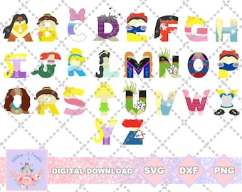 Disney Character Alphabet Letters