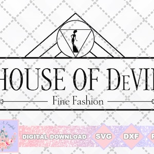 101 Dalmatiërs Cruella De Vil House of De Vil Fine Fashion SVG PNG DXF Cut File Shirt