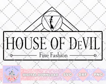 101 Dalmations Cruella De Vil House of De Vil Fine Fashion SVG PNG DXF Cut File Shirt