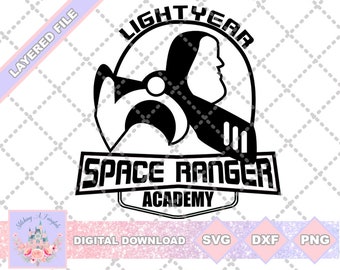Light Year Space Ranger Academy SVG PNG DXF geschnitten Datei Shirt