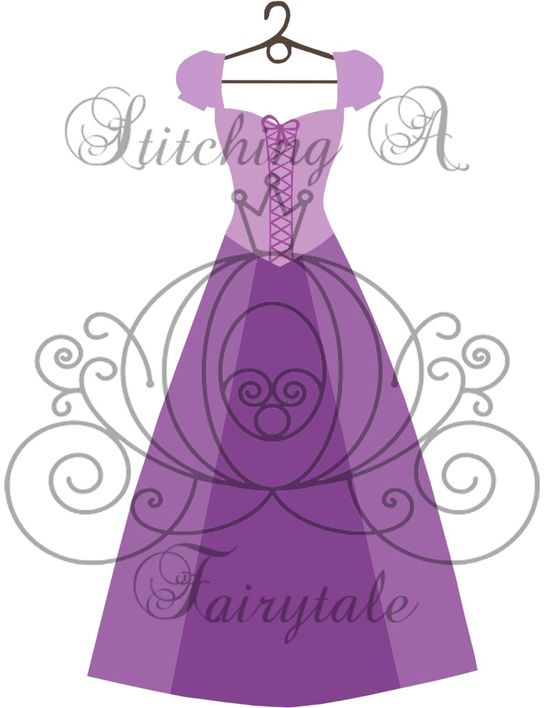 Download Disney Princess Tangled Inspired Rapunzel Dress SVG PNG ...