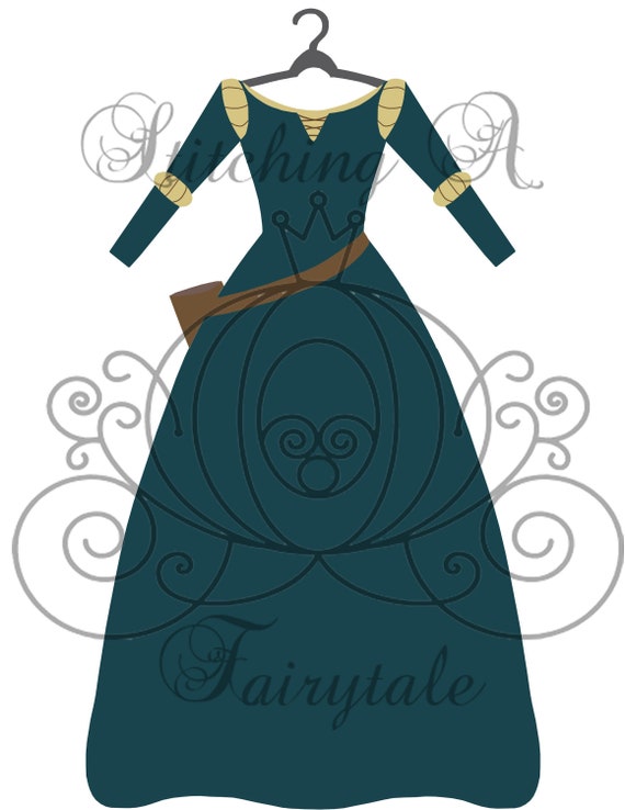 Download Disney Princess Brave Inspired Merida Dress Svg Png Cut File Etsy