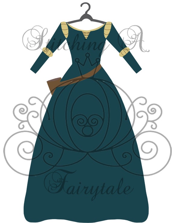 Download Disney Princess Brave Inspired Merida Dress Svg Png Cut File Etsy