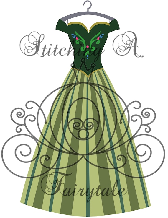 Download Disney Princess Frozen Inspired Anna Coronation Dress Svg Png Etsy