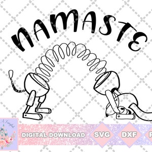 Toy Story Slinky Dog Namaste Yoga Pose SVG PNG DXF Plik do cięcia Koszulka