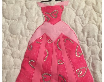 disney princess aurora dress pattern Princess Aurora Dress Applique Pattern - Inspired by Sleeping Beauty
