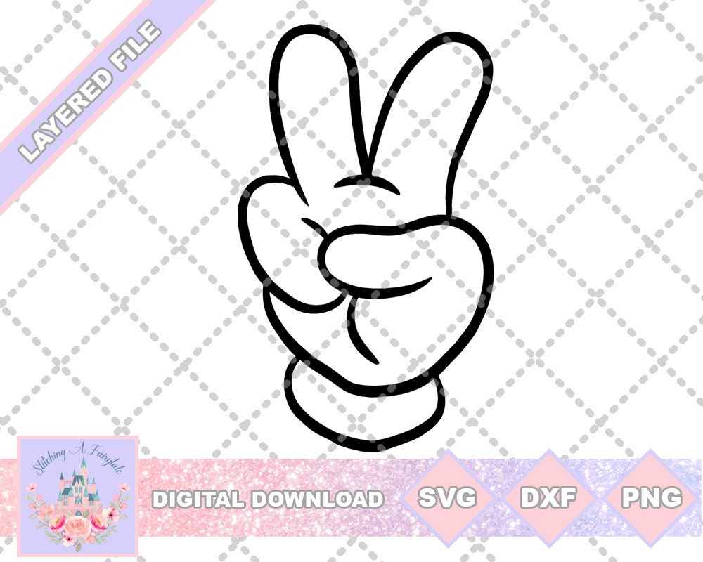 アロハブロッサム　MICKEY MOUSE HAND SIGN MICKEY MOUSE HAND SIGN Collaboration with Name. BLACK