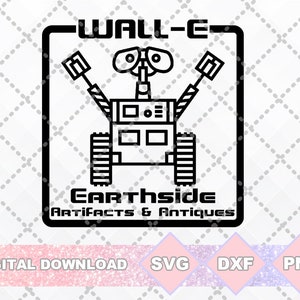 Wall-E Inspired - Wall-E&#39;s Earthside Artifacts & Antiques SVG PNG DXF Cut File Shirt Image
