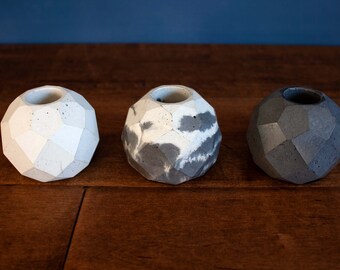 Handmade Concrete Taper Candle Holder, Home Decor, Candle Holder, Taper Holder, Geometric Style