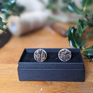 Up-cycled antler cufflinks - Scottish shooting/deerstalking/hunting/outdoor gift
